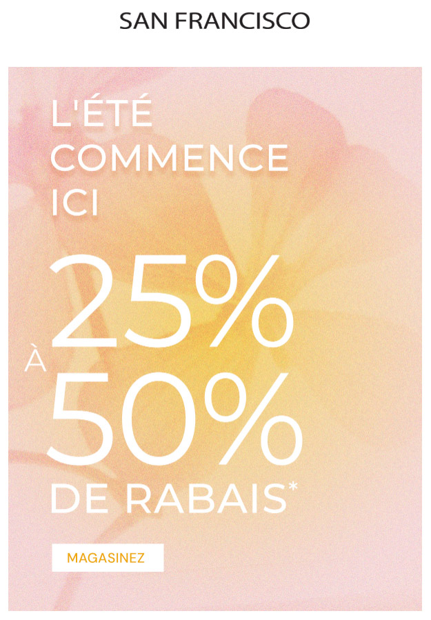 25% à 50% de rabais