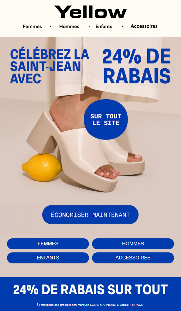 24% DE RABAIS SUR TOUT, MÊME LES SOLDES