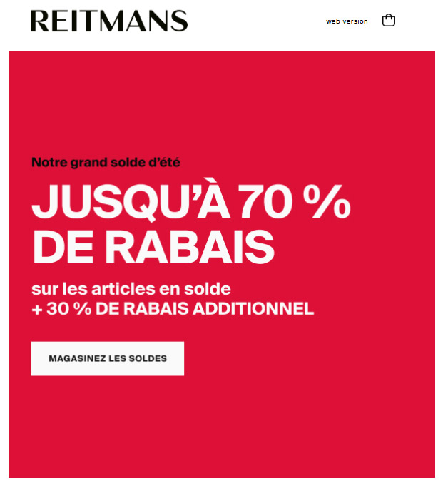« Salut » - Notre Grande Soldes d'Été