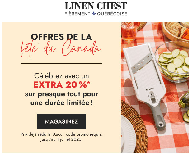 Célébrez la fête du Canada avec 20 % de rabais*