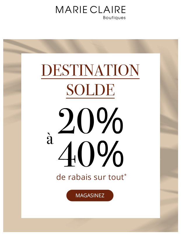 Vos tenues d’été, à prix léger