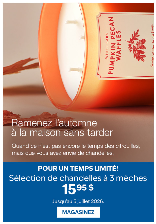 L’Offre de 50 à 75 % de rabais est EN COURS