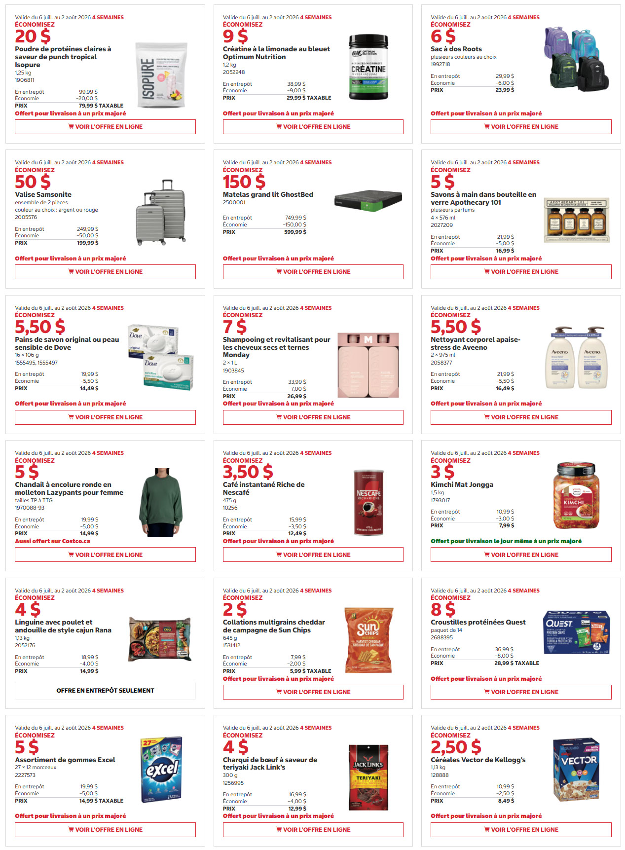 Rabais Costco