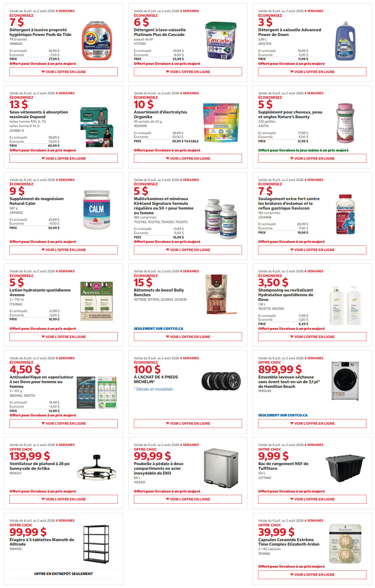 Rabais Costco