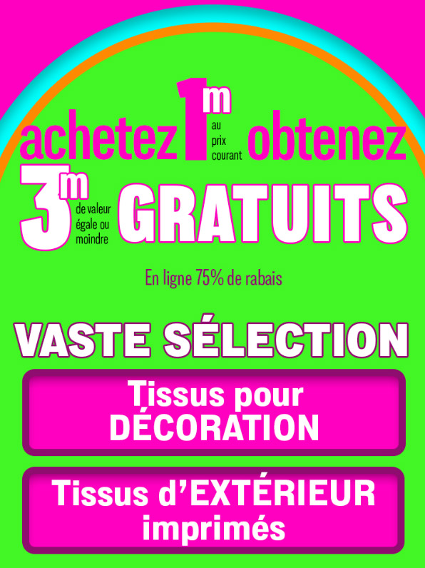 Ne manquez pas les journées Tissus GRATUITS!