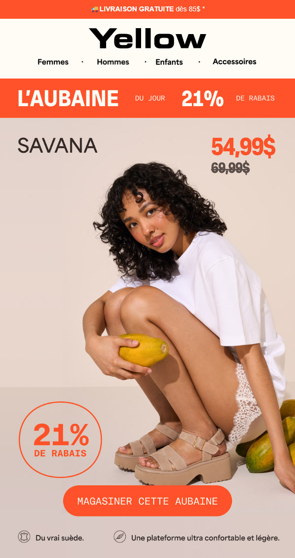 Aubaine du jour ! Savana en rabais à -21%