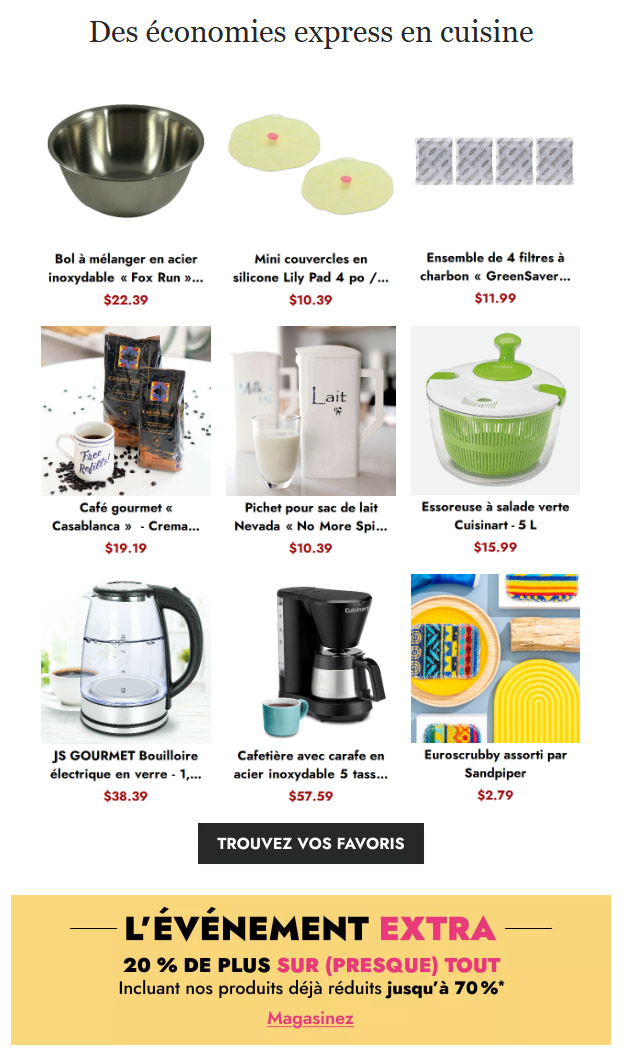 Offres express sur la cuisine