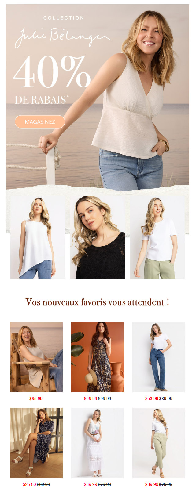 Offre estivale : TOUT à 40% de rabais