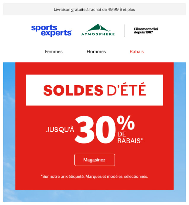 Soldes d'été : jusqu'à 30% de rabais