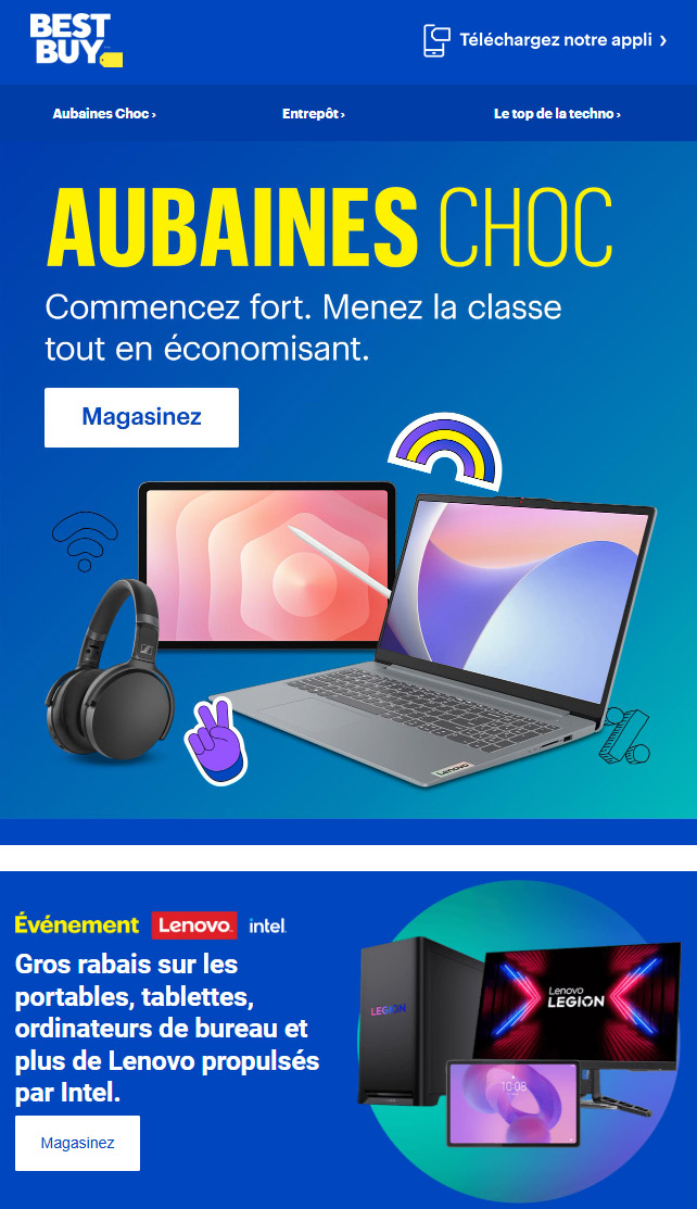 Aubaines choc sur les meilleures marques.
