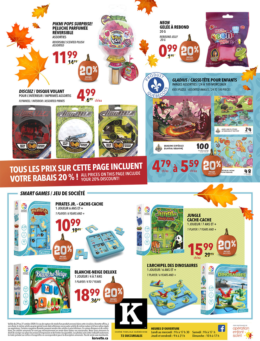 Circulaire Korvette du 29 au 31 Octobre 2020 Circulaire en ligne