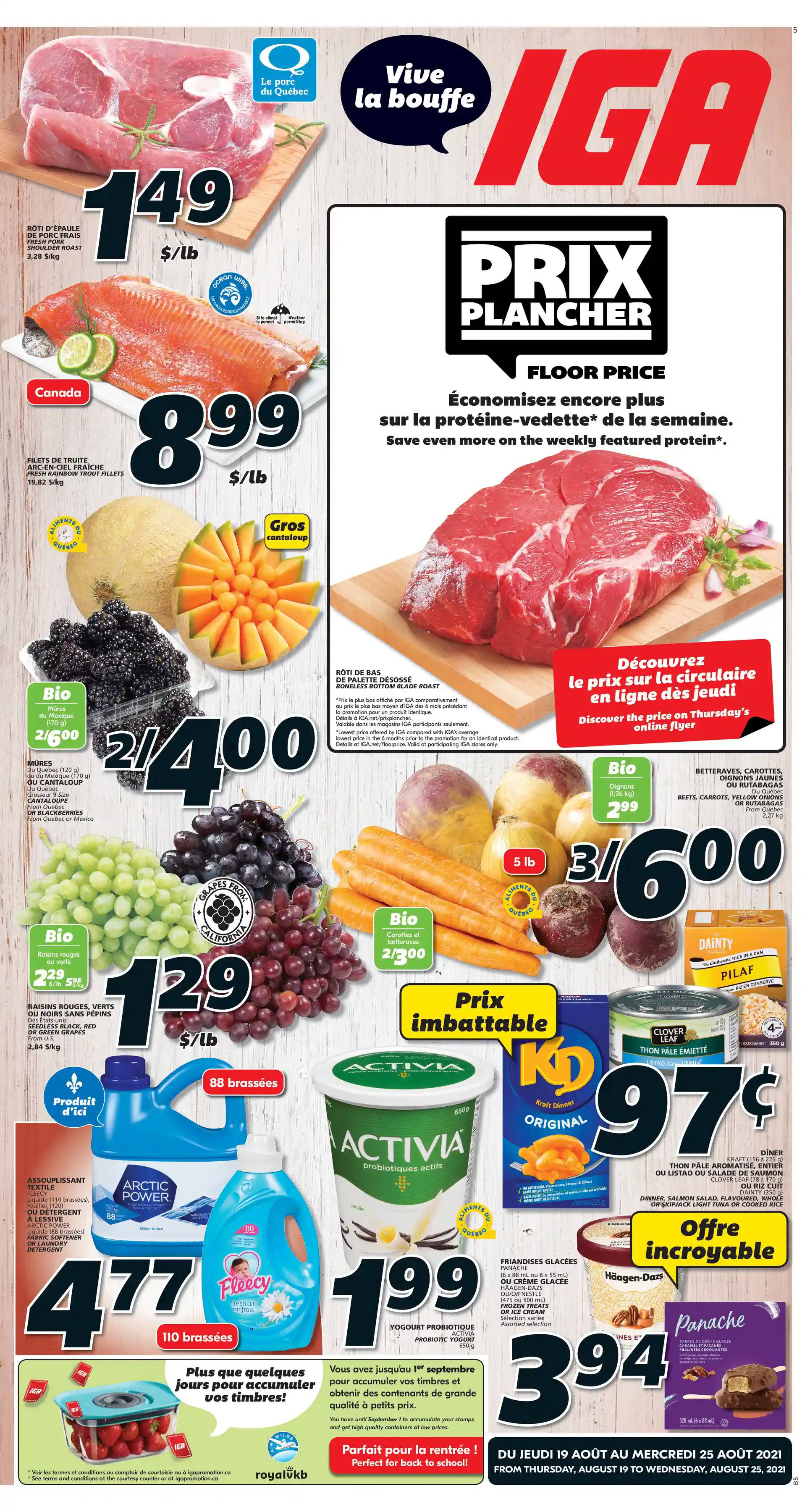 Circulaire IGA du 19 au 25 Août 2021 | Circulaire en ligne