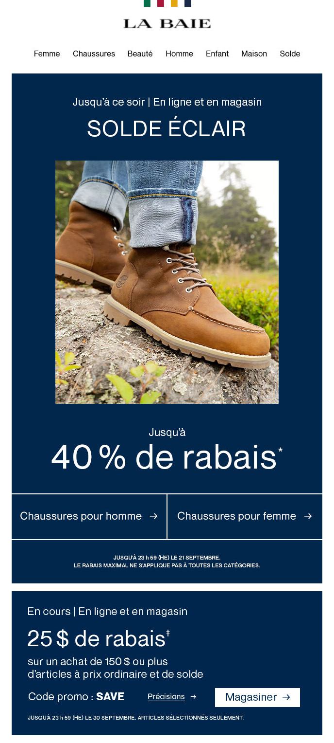 La baie online chaussures solde