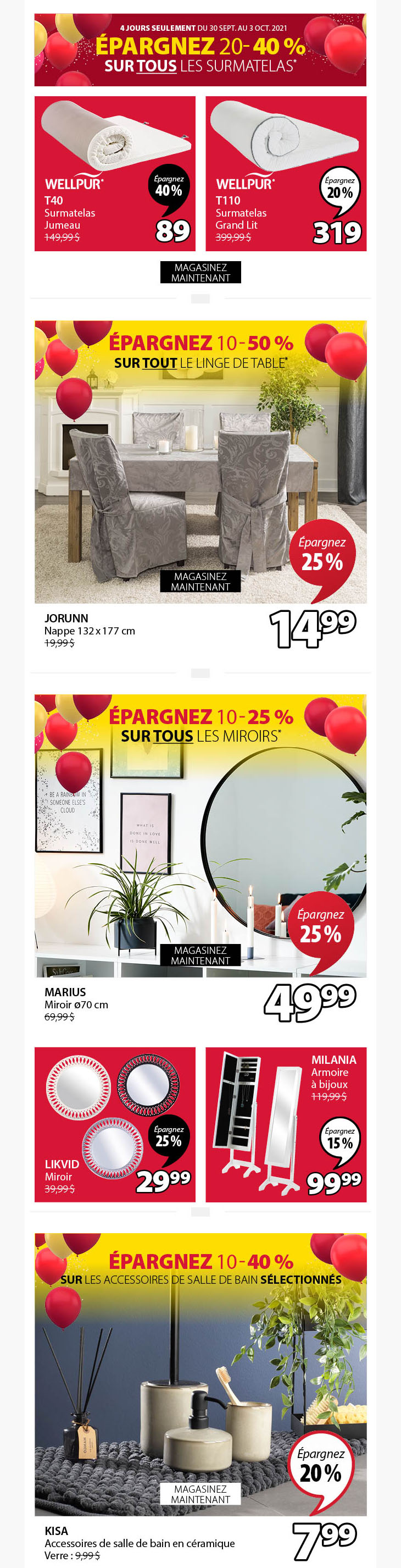 JYSK 1025 sur les Meubles de Salle à manger Ameublements.ca