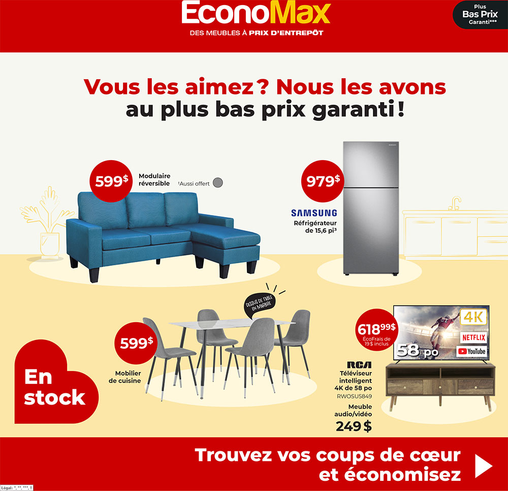 Circulaire EconoMax Ameublements.ca