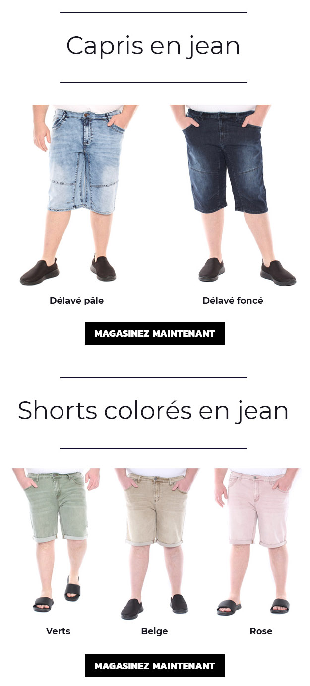Choisissez vos Shorts pour la Saison!