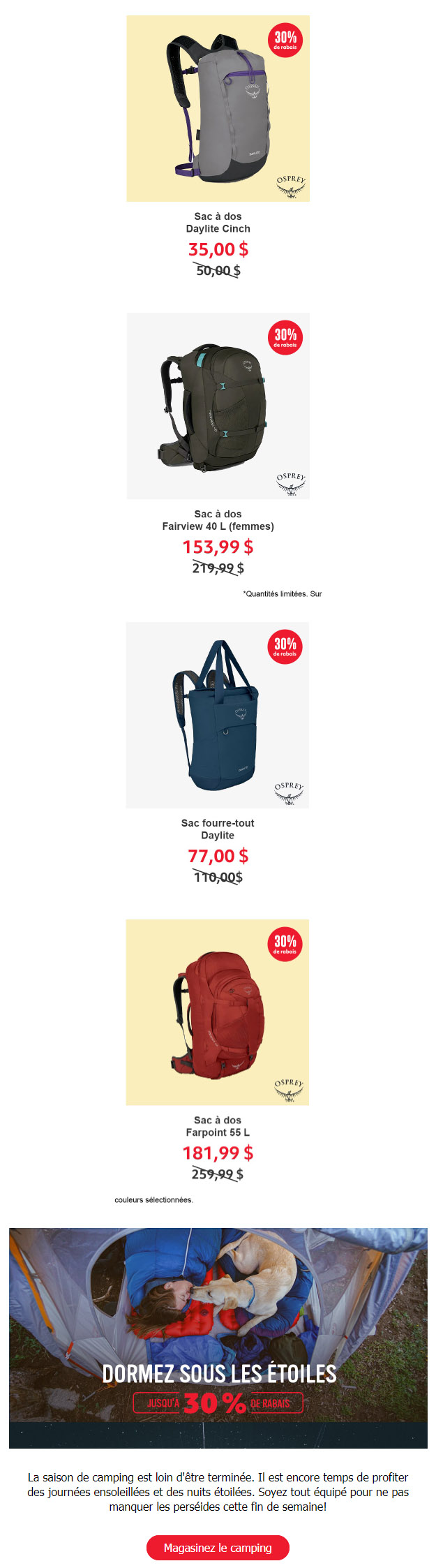 Jusqu’à 50 % de Rabais!