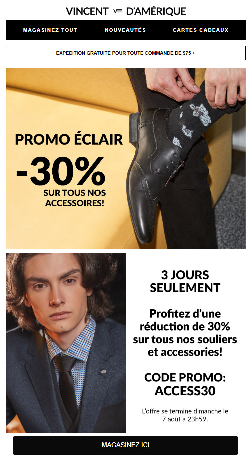 PROMO ÉCLAIR sur nos Accessoires!