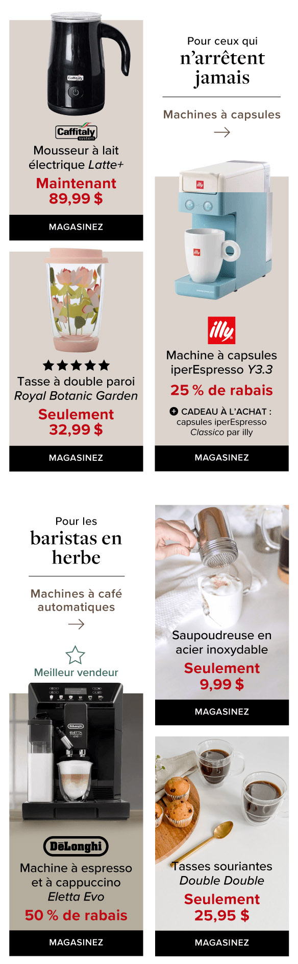 Promo Nespresso dès AUJOURD'HUI + Trouvez vos Essentiels Café et Thé