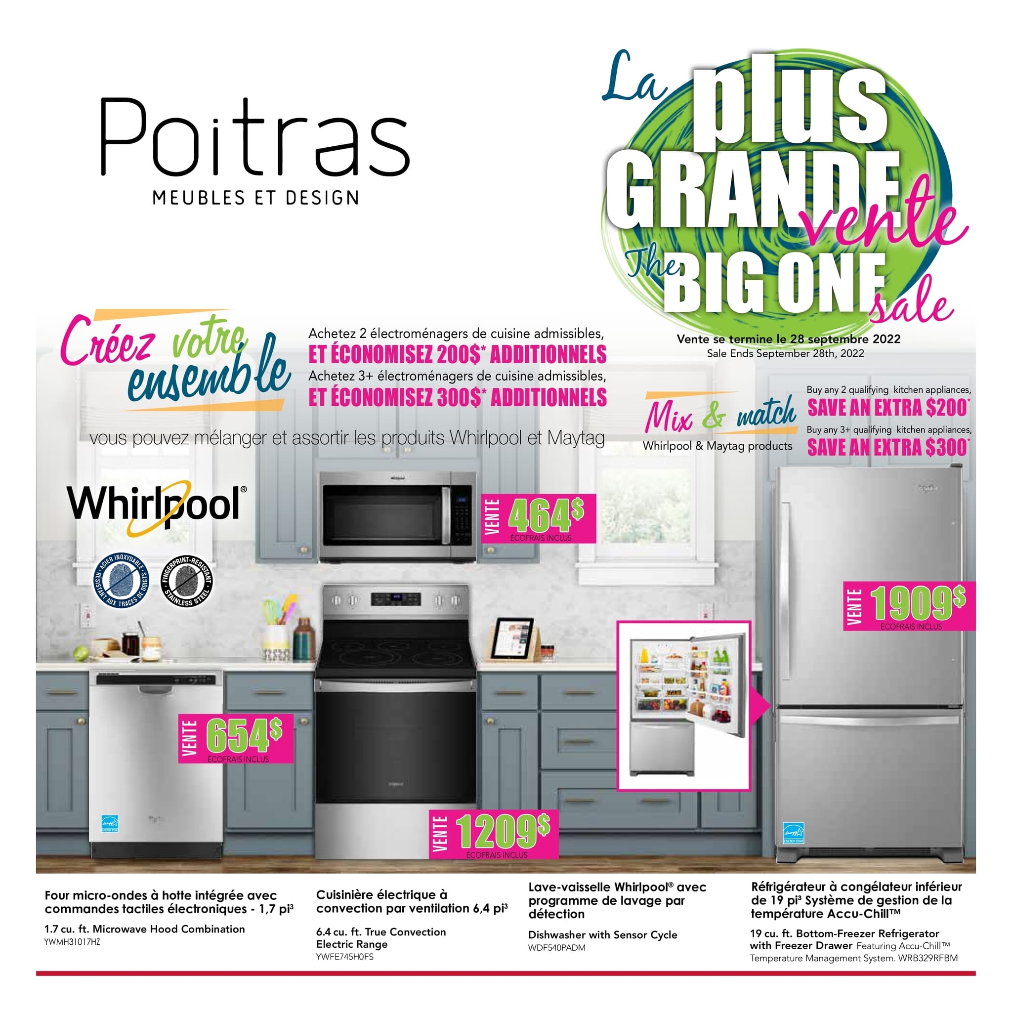 Circulaire Meubles Poitras - Whirlpool - Page 1