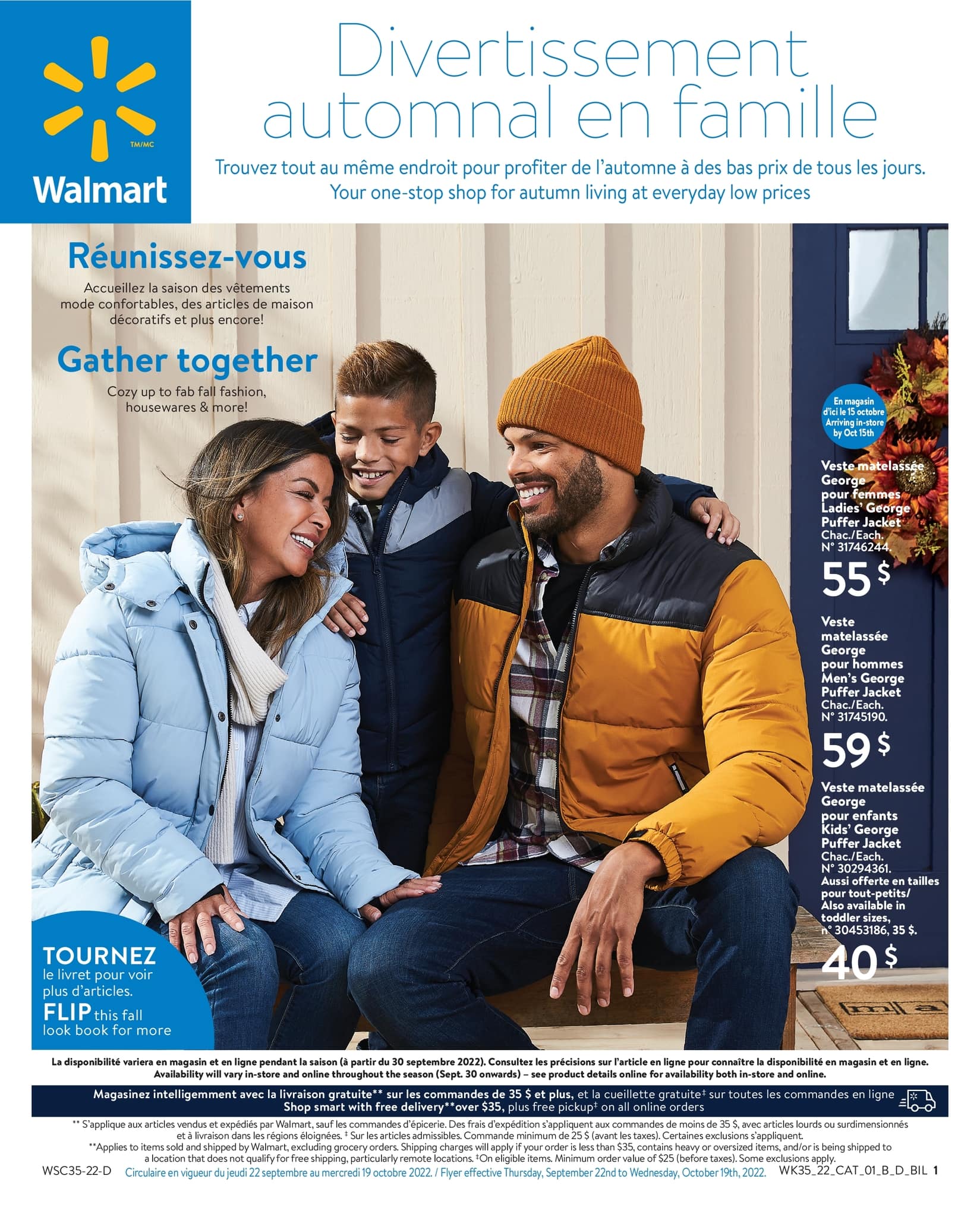 Circulaire Walmart - Divertissement Automnal en Famille - Page 1