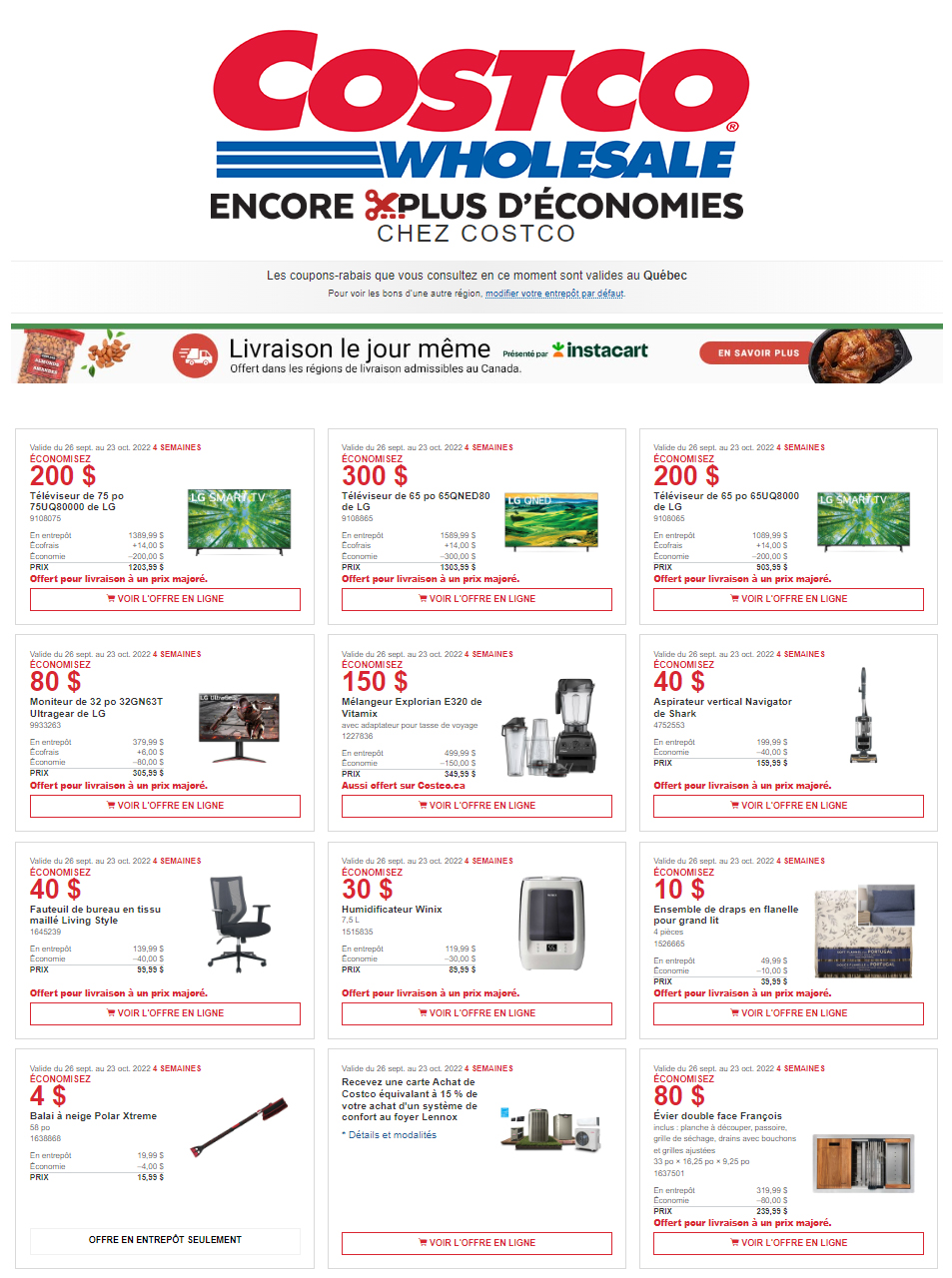 Costco Montréal Anjou Ameublements.ca