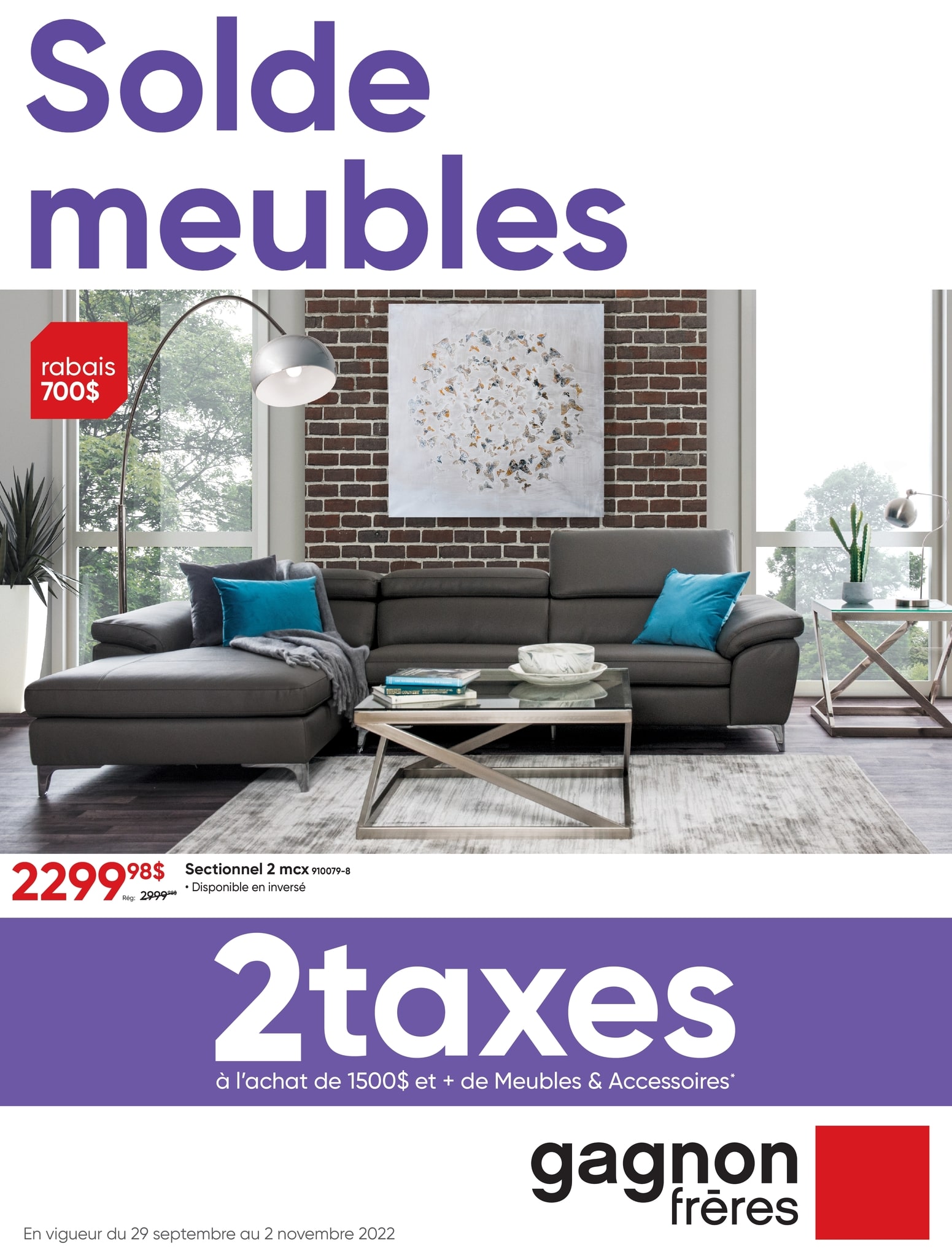 Circulaire Gagnon Frères Solde Meubles