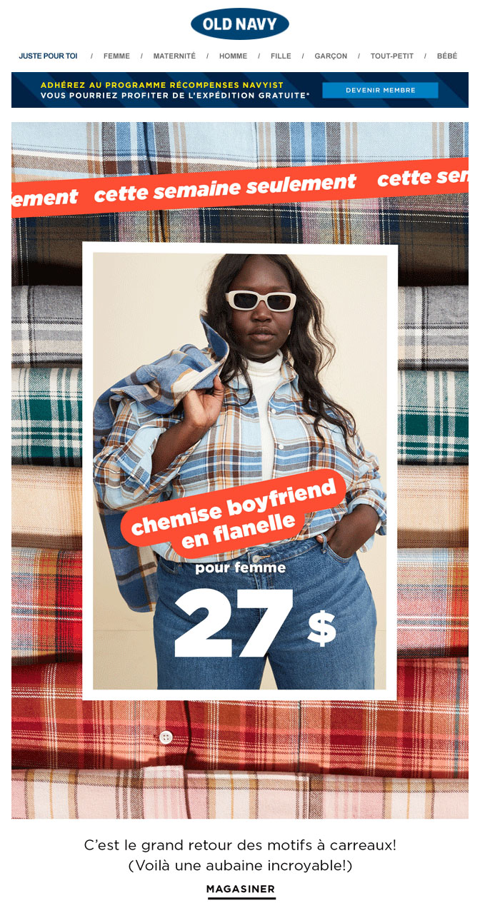 La Chemise Boyfriend en Flanelle à 27 $ (cette Semaine Seulement!!)