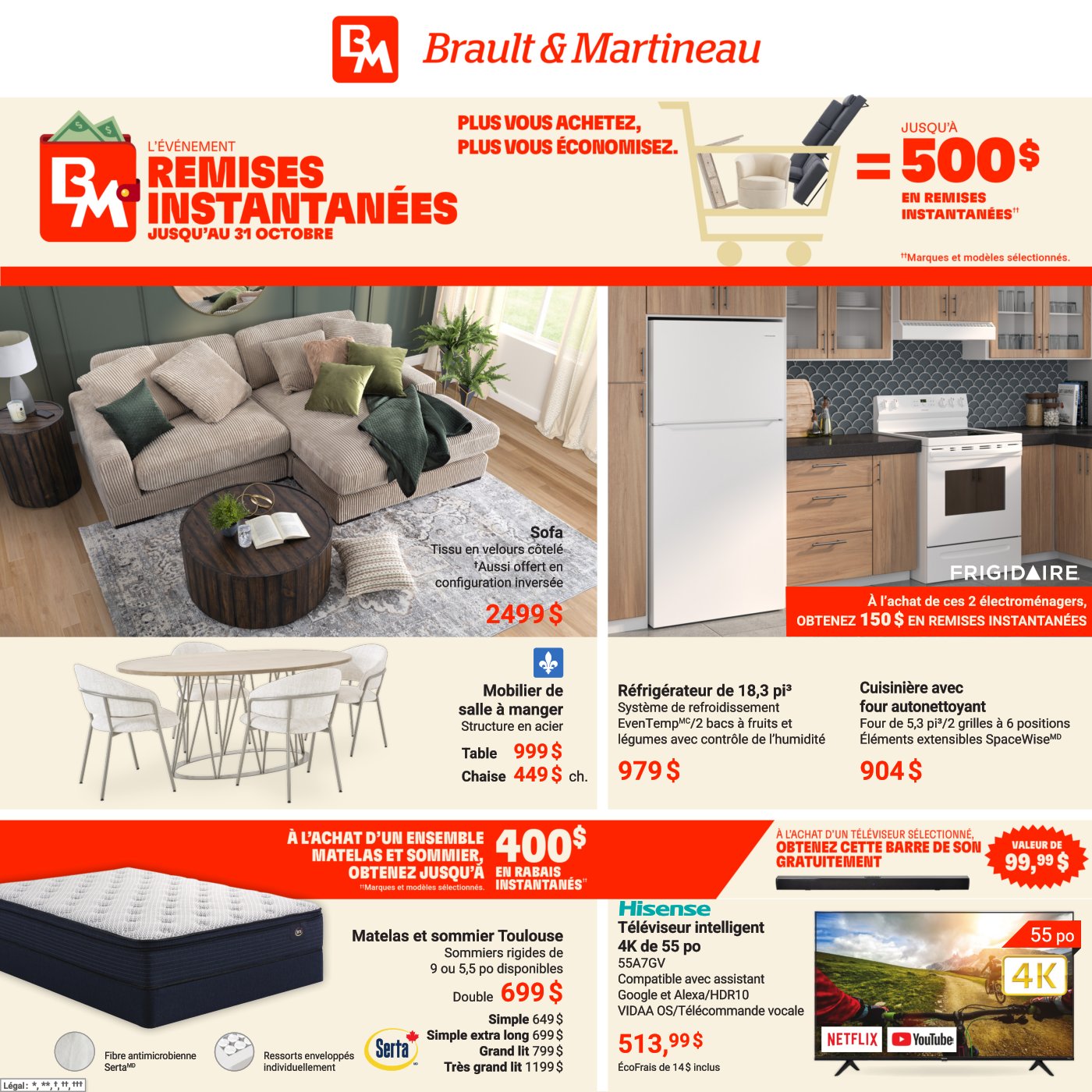 Circulaire Brault et Martineau Ameublements.ca