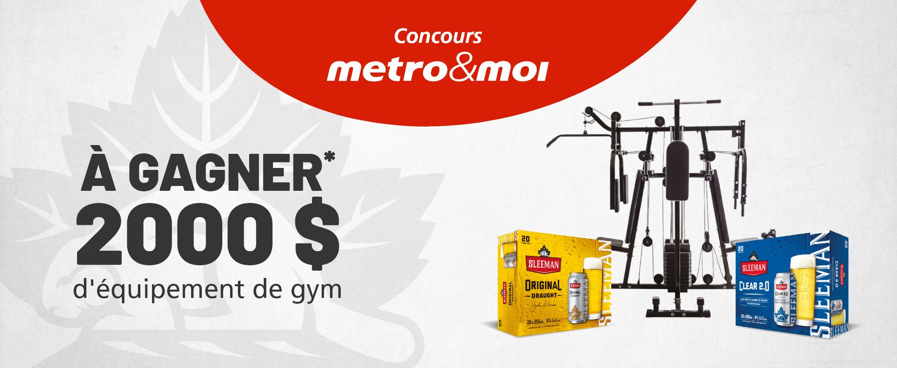 Concours Gagnez 2000$ d'Équipement de Gym