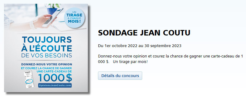 Concours Gagner une Carte-cadeau de 1 000 $