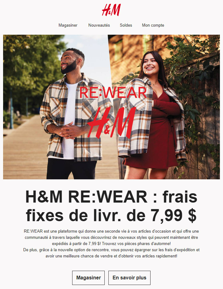 Les Frais Fixes de Livraison sur RE:WEAR sont là!