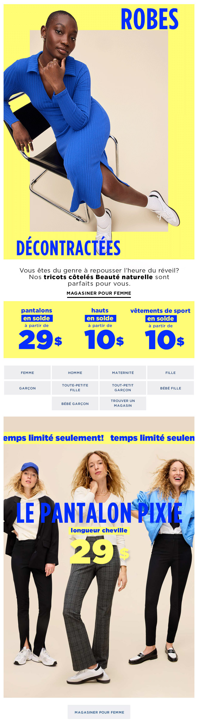 Voici les LEGGINGS à 7 $