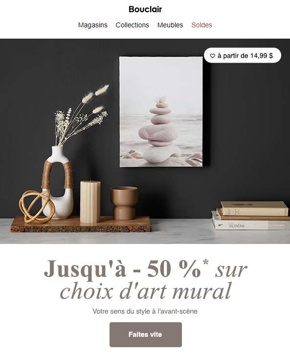 Incroyable ! Déco Murale jusqu'à - 50 % !