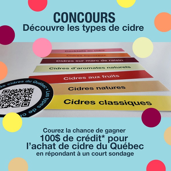 Concours Gagnez100 $ de crédit pour l’achat de cidre du Québec!