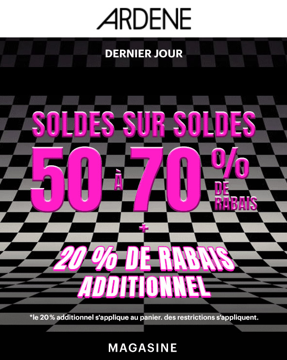 LE 20 % ADDITIONNEL PREND FIN AUJOURD'HUI