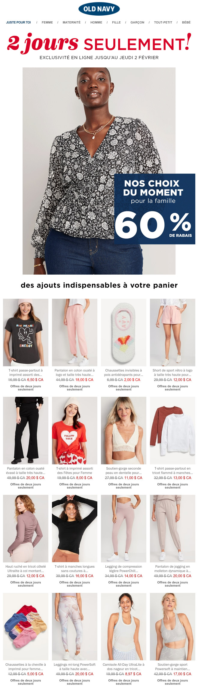C’est confirmé! 60 % DE RABAIS sur Certains Modèles (Aujourd’hui Seulement!)