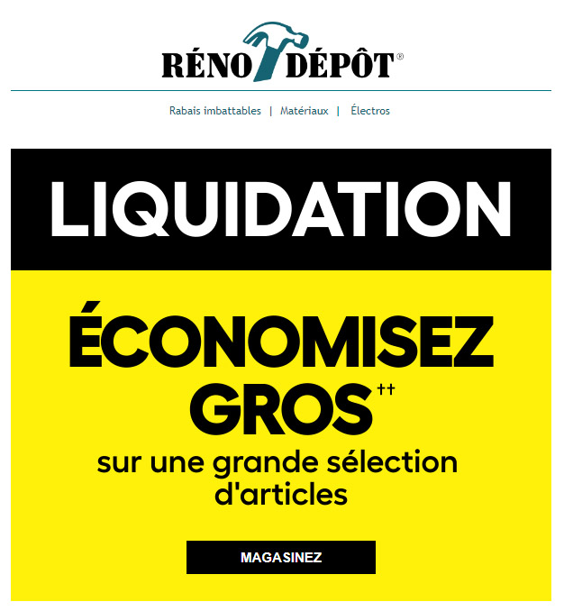 Économisez GROS sur une Grande Sélection d'Articles!