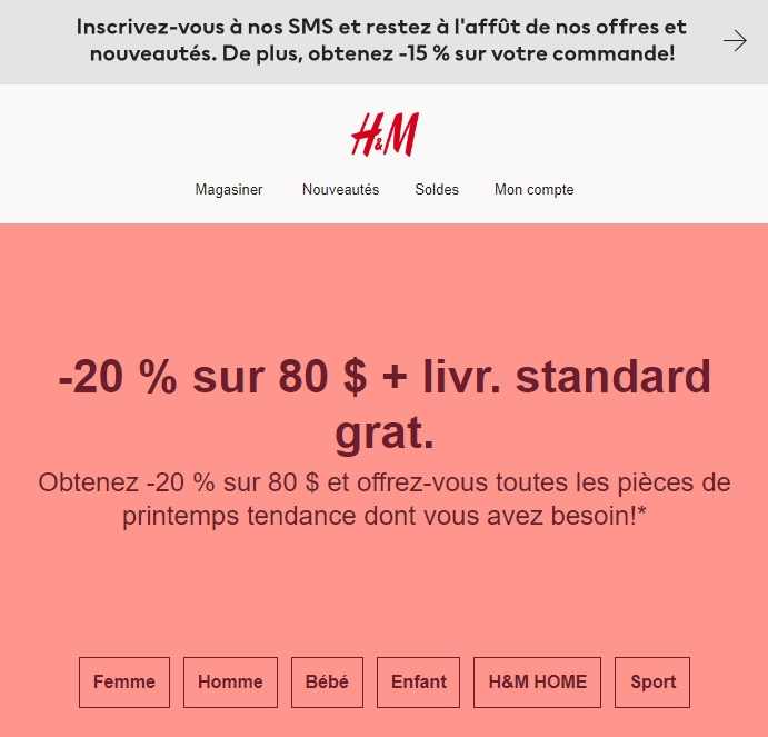 Obtenez -20 % sur 80 $!