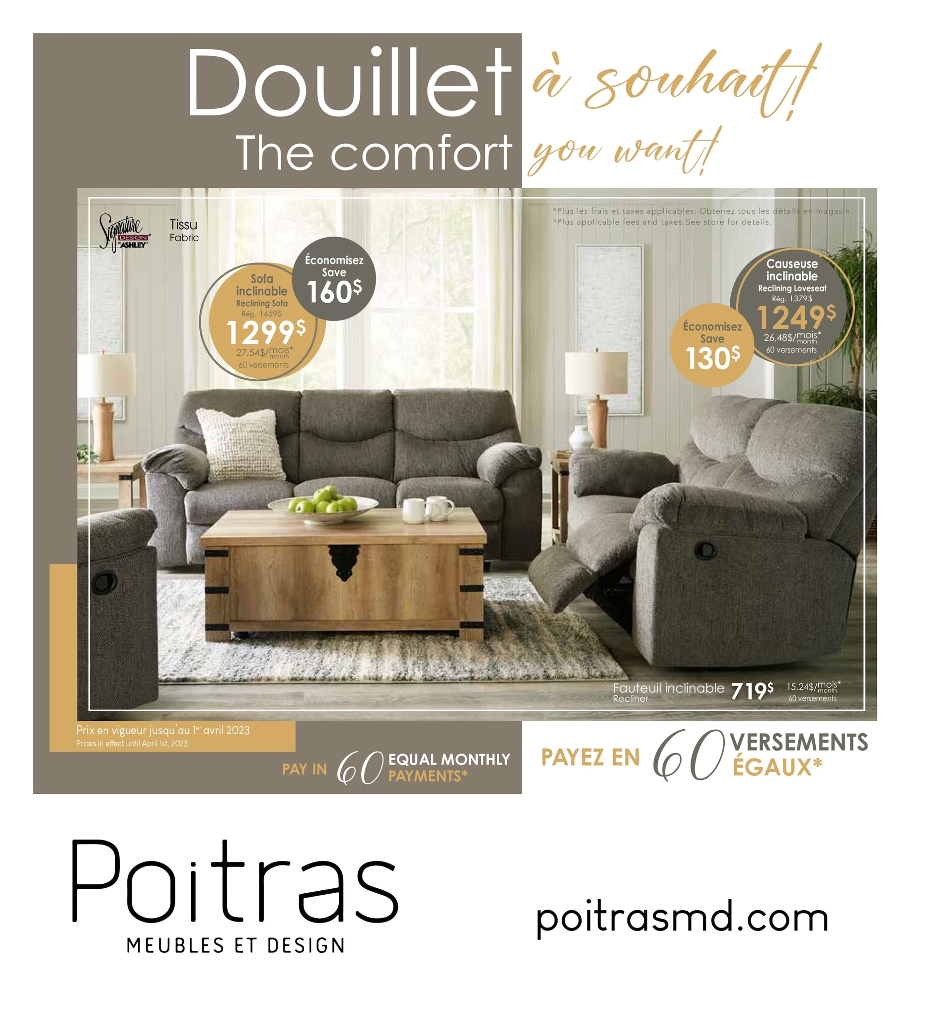Circulaire Meubles Poitras - Douillet à Souhait! - Page 1