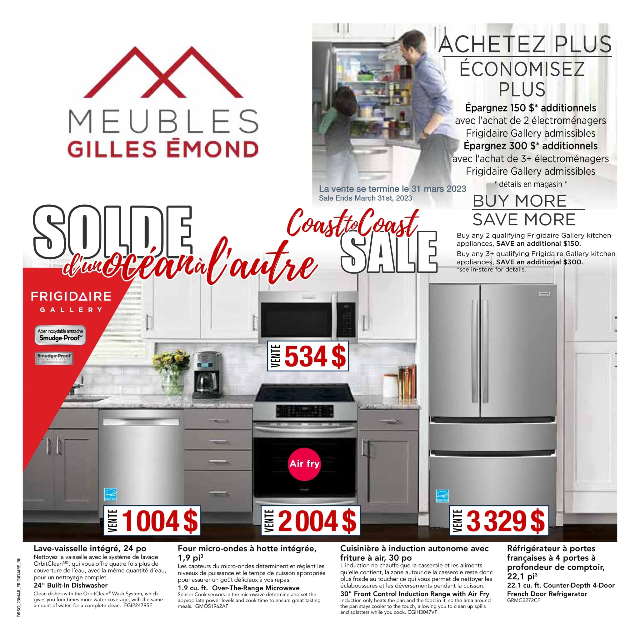 Circulaire Meubles Gilles Émond - Frigidaire Electrolux - Page 1