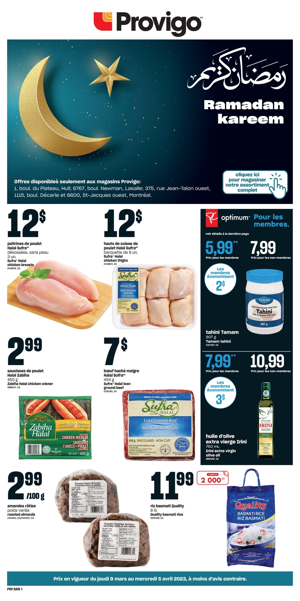 Circulaire Provigo - Special Ramadan (Montreal) - Page 1