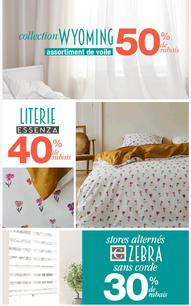 Économisez 50% sur une Vaste Sélection de Tissus Décor Maison