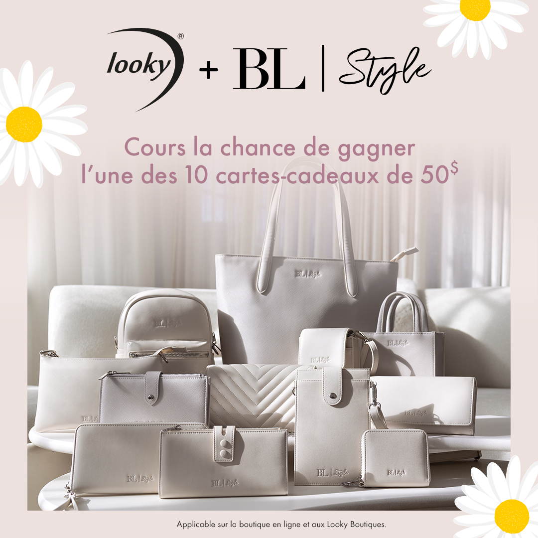 Concours Gagnez l'une des 10 cartes-cadeaux de 50$ pour magasiner sur la boutique en ligne ou aux Looky Boutiques !