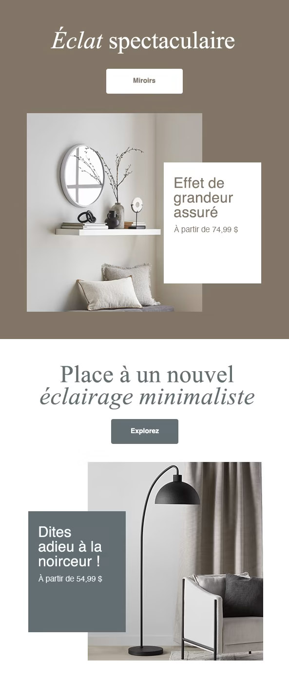Jusqu'à 30% sur les Styles Sélectionnés