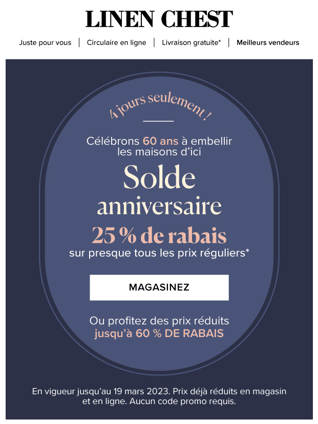 Solde Anniversaire!