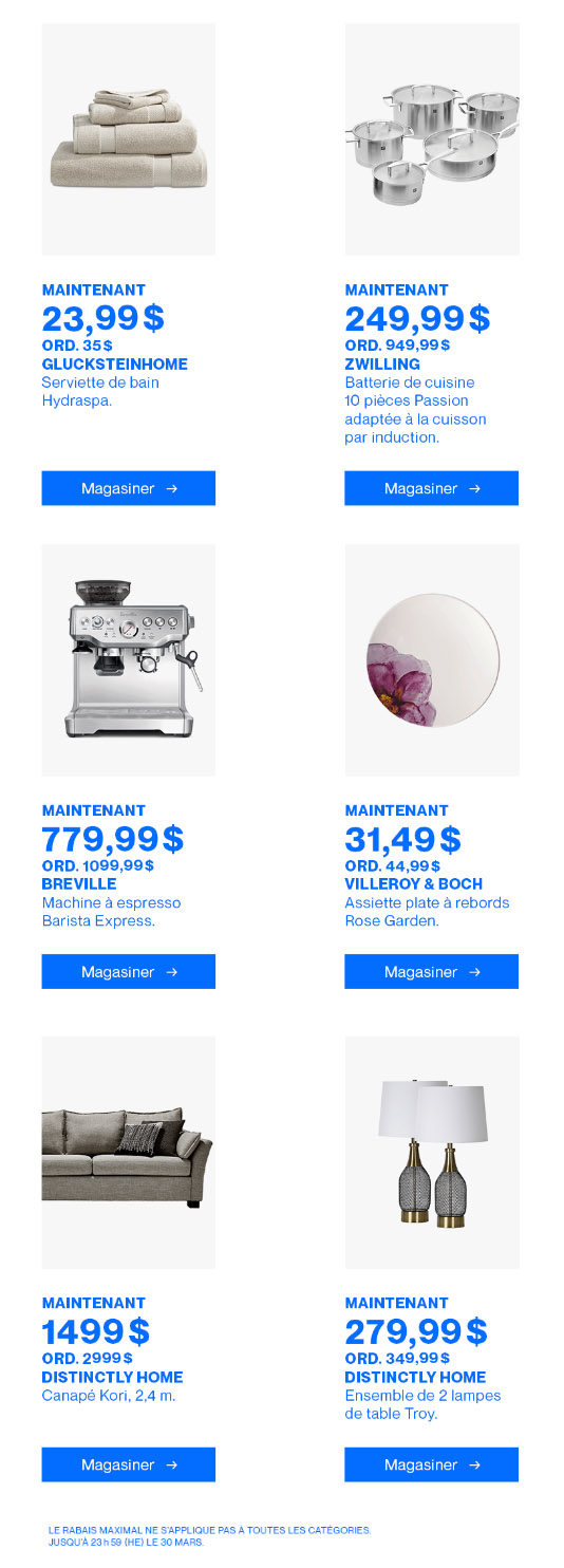 C'EST PARTI! Jusqu'à 50 % de Rabais pour le Déco Solde