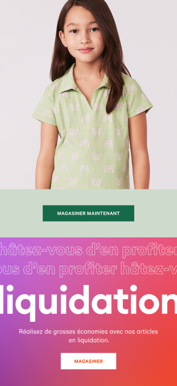 Économisez Gros sur les Hauts pour Enfants