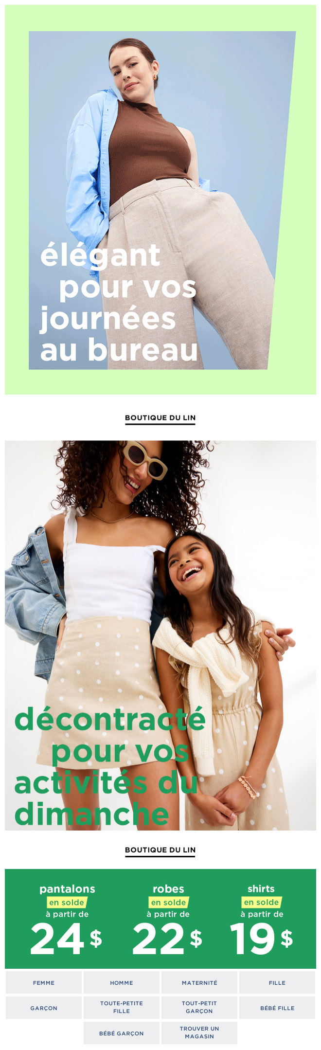 Avis : SHORTS à 50 % DE RABAIS