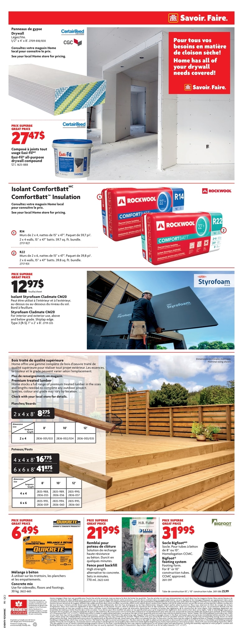  Circulaire Home Hardware Centre de Rénovation